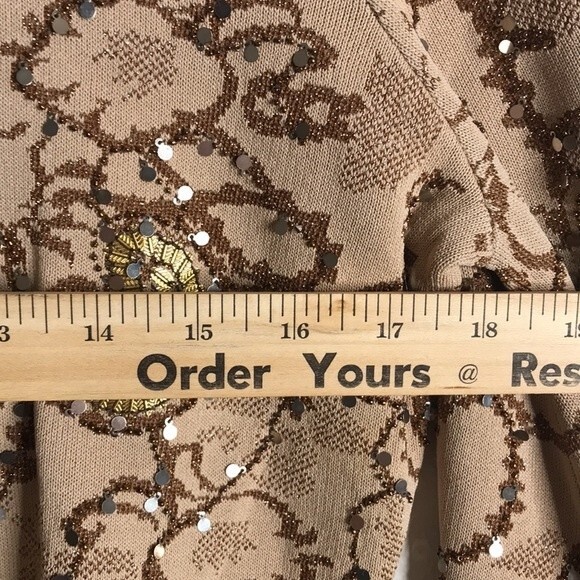 Jonathan simkhai pullover sweater with golden embellishments puffy sleeves Small - Picture 9 of 15